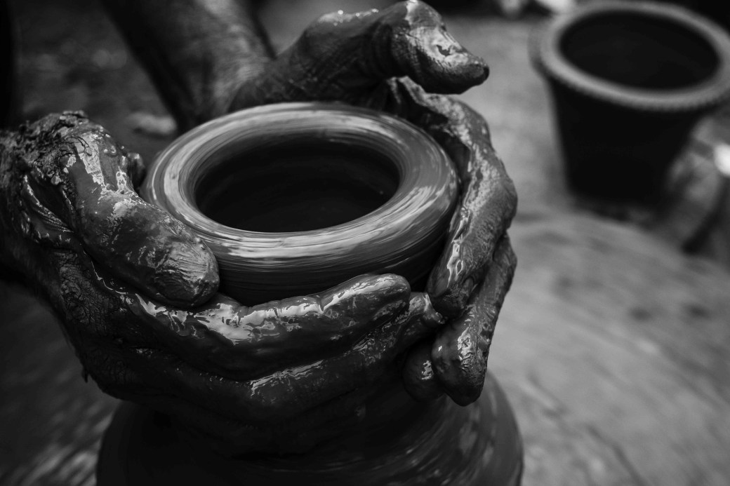 pottery-sculpting