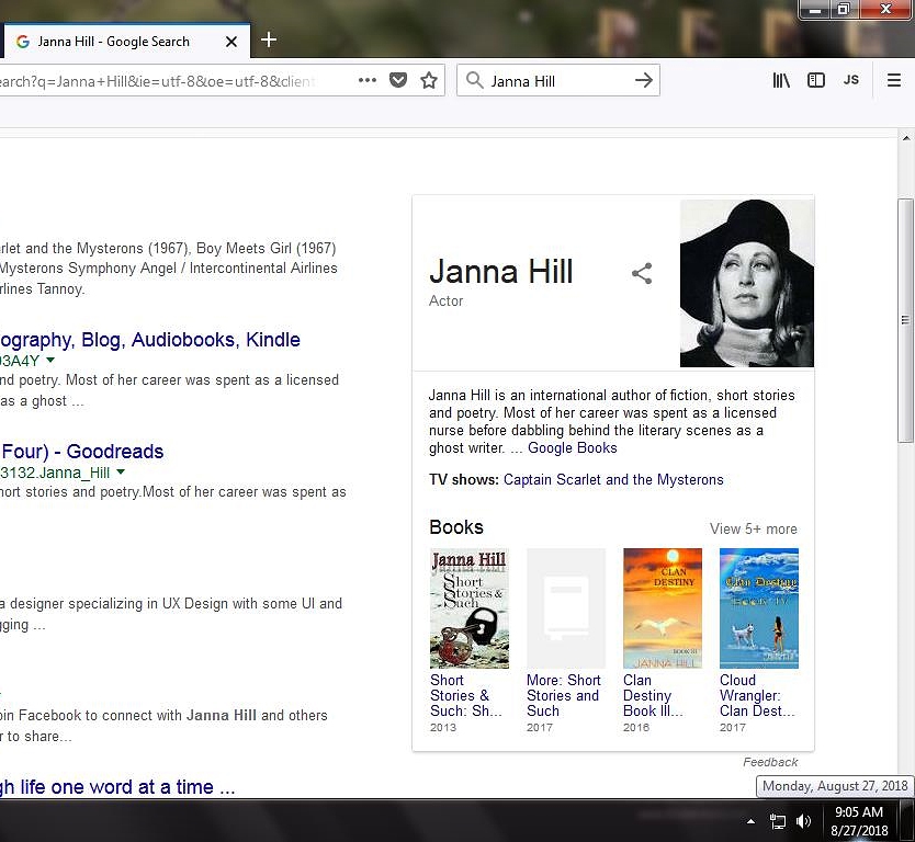 screenshot JANNA HILL google